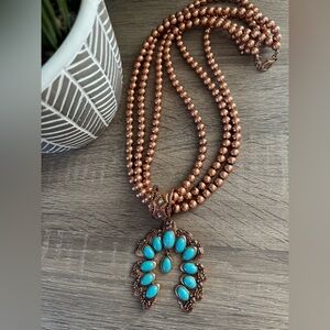 SQUASH BLOSSOM PENDANT NECKLACE